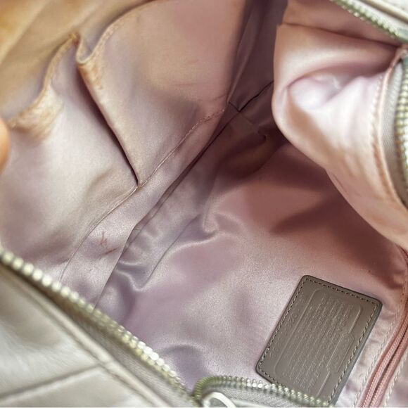 COACH Grey Taupe Kristin Hobo Satchel Crossbody 16808 Kristy Campbell Gray - Picture 8 of 9